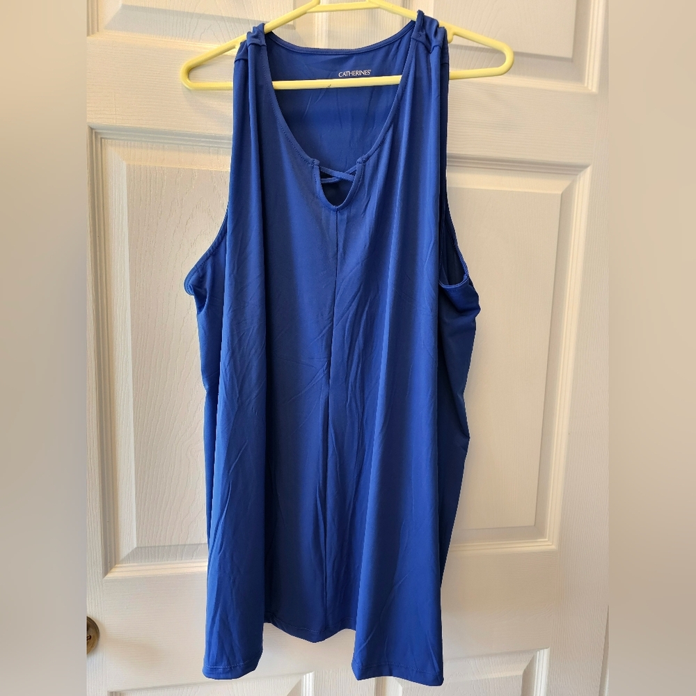 Catherines Blue Sleeveless Top
